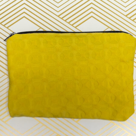 Upcycled Yellow Jewelry Bag