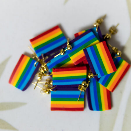Rectangle Rainbow Earrings