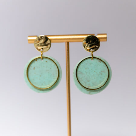 Minty Mint: Circle on Circle on Circle Dangle Earrings