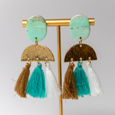 Minty Mint: Tiered Tassel Dangle Earring